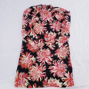 Floral Print Puff Long Sleeve Dress - Who What Wea